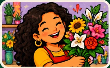 Carmen con flores